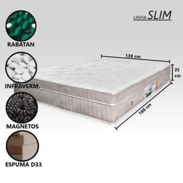 Imagem de Colchão Massageador Casal Padrão Com Espuma D33 Firme - ALLMAG, Bege C