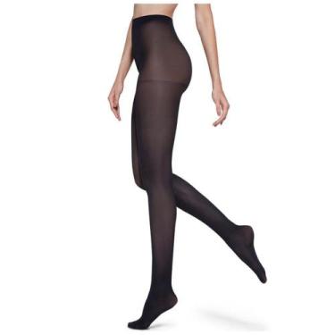 Imagem de Meia Calça Opaca Lupo Feminina Fio 40 Loba Casual Básica, Preto, M