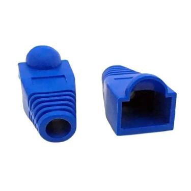 Imagem de Capa Protetora P/ Conector Rj45 Tipo Boot Azul Pct 500 Pçs - Exbom