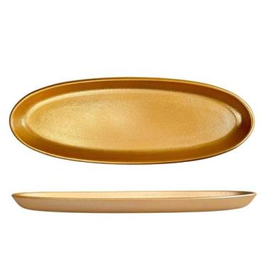 Imagem de Bandeja Oval em Madeira Decoração Café Lavabo 39cm - Freecom