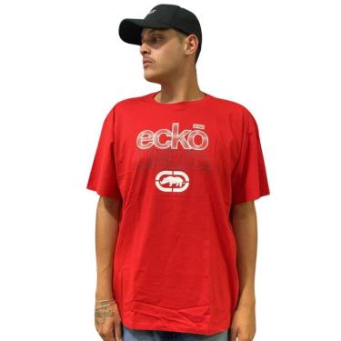 Imagem de Camiseta Masculina Ecko Plus Size Simple Vermelha J414A