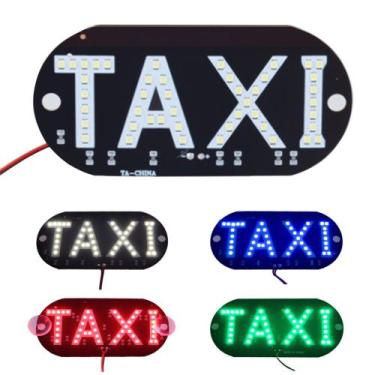 Imagem de Placa Táxi Letreiro Led Luminoso Interno - Sté Acessórios