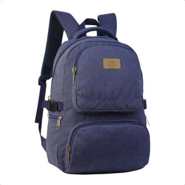 Imagem de Mochila Casual Mormaii Canvas 25L Acolchoadas Forte Dupla, Azul