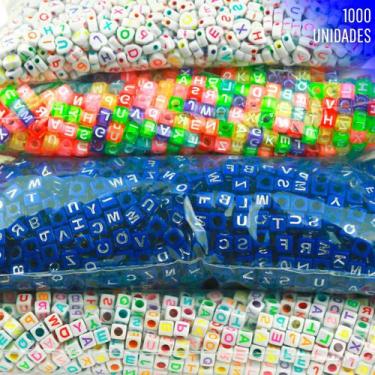 Imagem de Miçangas Para Pulseira - Letras - C/1000 Peças M21- Nybc