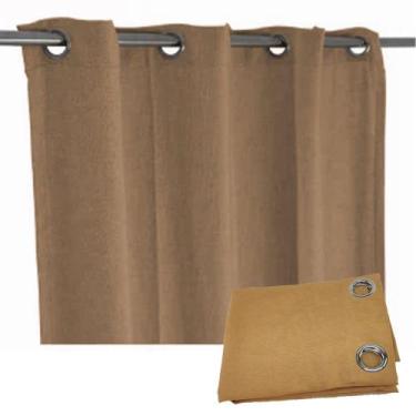 Imagem de Cortina Dupla Camada Casa Janela 1.40x2.60m 8 Furos 1 Folha Porta Sala