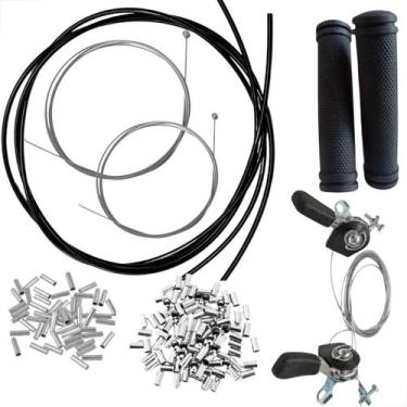 Imagem de Kit Passador De Marcha De Bicicleta 21 Marchas 18V Cabo Conduítes Term