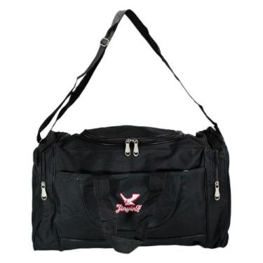 Imagem de Mala de Viagem Preta Com Bolsos Laterais Alça Ajustável - Idea