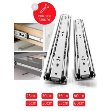 Imagem de Corrediça Gaveta Trilho Telescópico LIGHT 250MM (25CM) PAR - FERRAGENS