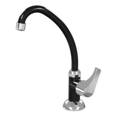 Imagem de Torneira Cozinha Bica Móvel Mesa Bancada Premium 1/4 Volta Acquabios -