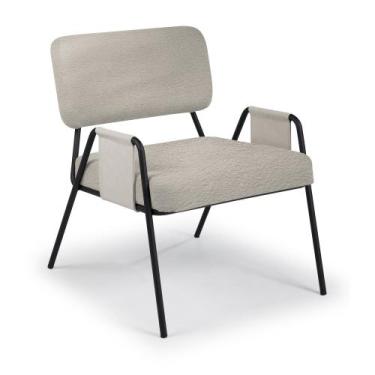 Imagem de Poltrona Ipê com Braço Aço Carbono Preto  - Drop mobiliário