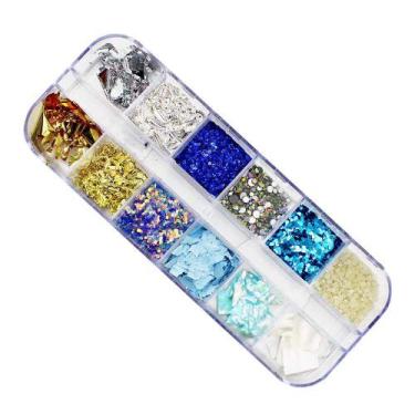 Imagem de Paleta oceano mix da jo p11 decoração pedrarias unhas strass
