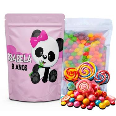 Imagem de Kit Festa Com 5 Saquinhos Em Pé 12x19cm Vários Temas - Mundo da Bina, 