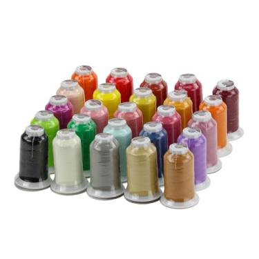 Imagem de ELEMENT Pacote tropical | Bandeja com 25 carretéis | Linha de bordado à máquina | 1000 m | 40 peso | Fosco | Compatível com máquinas de costura Brother Babylock Janome Singer Pfaff Husqvarna Bernina