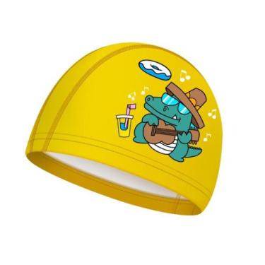 Imagem de Touca De Natação Infantil Profissional jacaré - Hero Band, Jacaré amar