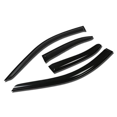 Imagem de DNAMotoring WVS-116 Protetor de chuva para ventilação de janela, fumaça escura