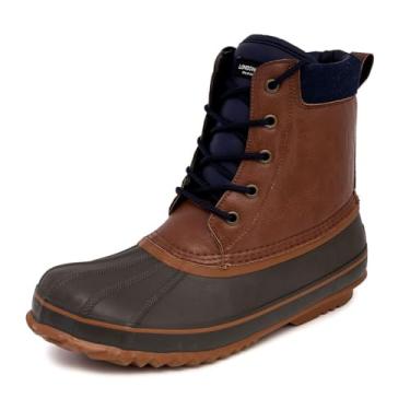 Imagem de LONDON FOG Bota masculina Ashford impermeável e isolada, Cognac Smooth Waterproof, 41