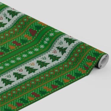 Imagem de Tecido Oxford Estampado Arvore de Natal Textura Bordado  -1,40m - Core