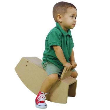 Imagem de Gangorra Balanço Infantil Criança Bebê Cavalinho Madeira - Comercial V