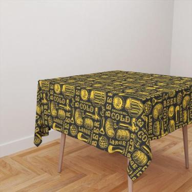 Imagem de Toalha De Mesa Quadrada 4 Lugares Tecido Oxford Beer TL152 - 140x140cm