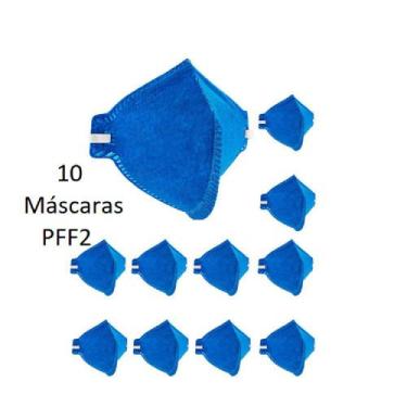 Imagem de 10x Máscara Descartável PFF2 N95 Plastcor 3370