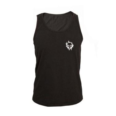 Imagem de Regata Masculina Algodão Caveira Estampada Verão Moderna - Ragor, M, P