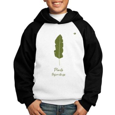 Imagem de Moletom Infantil Plants Before Guys - Foca na Moda, Branco, Preto, 12