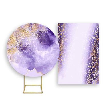 Imagem de Painel De Festa Redondo 1,50x1,50 + Painel Vertical 1,50x2,20 - Efeito