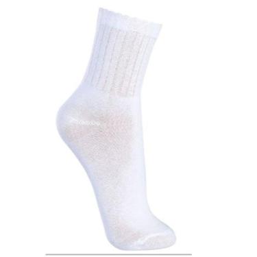 Imagem de Meia Esportiva Cano Longo Algodão Lupo, 37/40, Branco