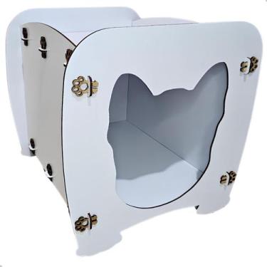 Imagem de Casinha Pet Mini Casa Cama Mdf Desenho Gravado Cachorro Gato - Amélia 