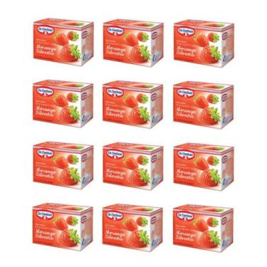 Imagem de Kit c 12 Chá de Morango Silvestre 10 saches cada - Dr. Oetker