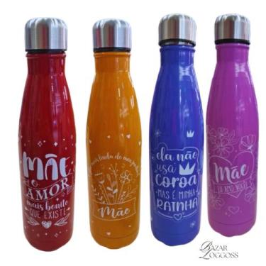 Imagem de Garrafa Isotérmica Inox Mamãe  700ml - wincy, Rosa