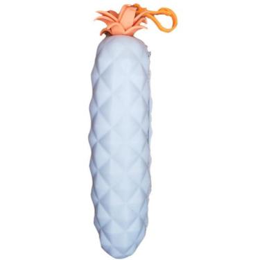 Imagem de Estojo Escolar de Silicone Abacaxi Fino kawaii,  Azul