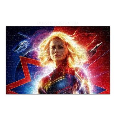 Imagem de Quebra Cabeça Personalizado Capitã Marvel 120 Peças - Pomp's Geek