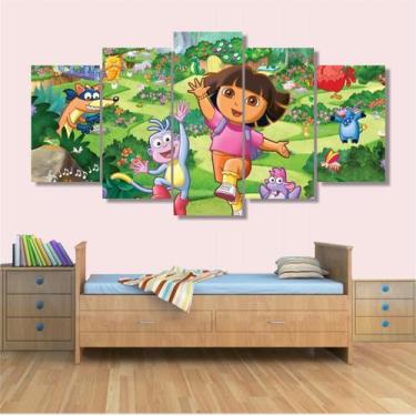 Imagem de Quadro Decorativo Dora Aventureira x 130x63 em tecido - Wall Frame