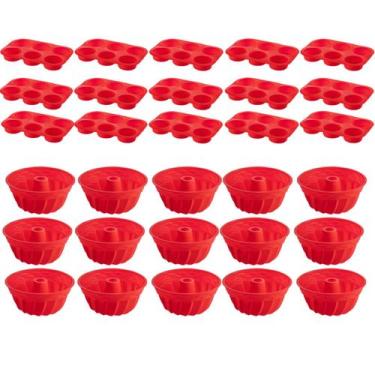 Imagem de Jogo Forma Silicone Cupcake + Forma Espiral Sortida - 15Un - QUALITY H