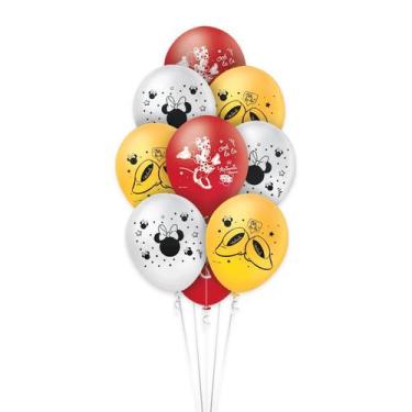 Imagem de Balão Látex Redondo 9pol Festa Minnie Mouse 25 Unidades Regina