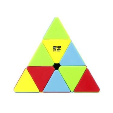 Imagem de Cubo Mágico Profissional 3x3 Pirâmide Pyraminx Stickerless QiYi QiMing
