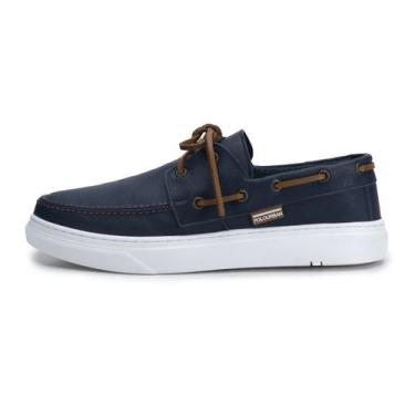 Imagem de Sapato Masculino Mocassim Dockside Em Couro - Polo Urban, Marinho, Mas