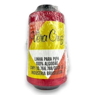 Imagem de Linha Vera Cruz Fio 04 Para Pipa 1500 Jardas Tex 111 Algodão, Vermelho