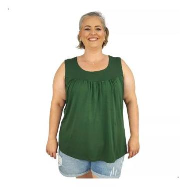 Imagem de Blusa Feminina Plus Size Regata Senhora Bata Lisa - Coalizão Fashion, 