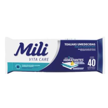 Imagem de Lenço Umedecido  Mili Vita   Adulto    Toalha Umedecida  1 Pacote com 