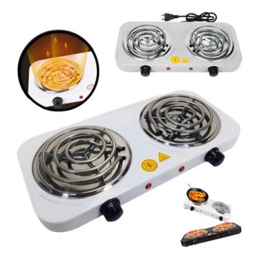 Imagem de Fogareiro Elétrico Fogão Cooktop Portátil Camping Aquecedor Fogãozinho 2000 Watts Queimador