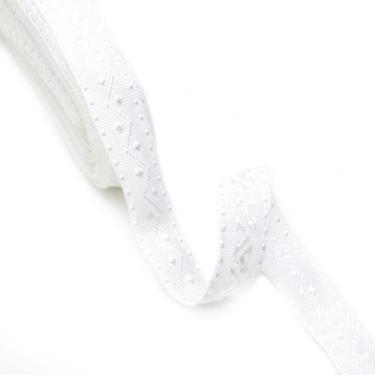 Imagem de Fita Galão Zig Zag Marwan 15mm - 10 Metros, 004 BRANCO BRILHANTE