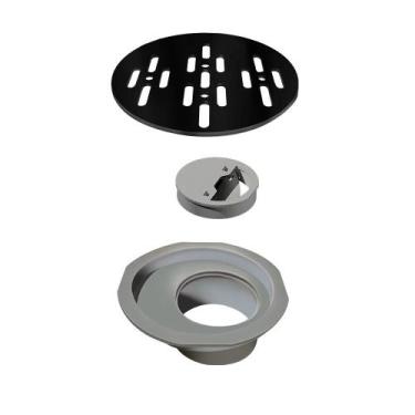 Imagem de Grelha para Caixa Sifonada Redonda 100mm Black Matte Elleve - Ralo Lin