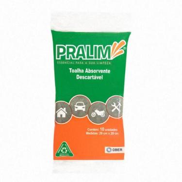 Imagem de Pralim Toalha Absorvente Industrial 29cm X 29cm - 10 Unid - Cinza - Ob