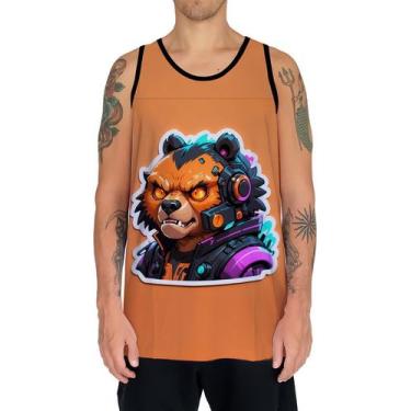 Imagem de Camiseta Regata Tshirt Animais Cyberpunk Urso Marrom HD 1 - Enjoy Shop
