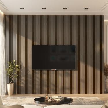 Imagem de Painel Ripado de Pvc Barra de 2,70m x 0,15cm venda em 0,40m² Bariri Imbuia