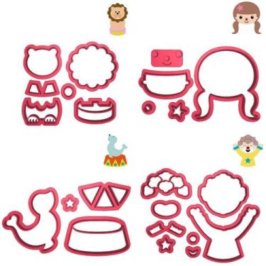 Imagem de Kit 4 Cortadores Circo Leão Palhacinha Foca Palhaço - DOCE IMPRESSO, 8