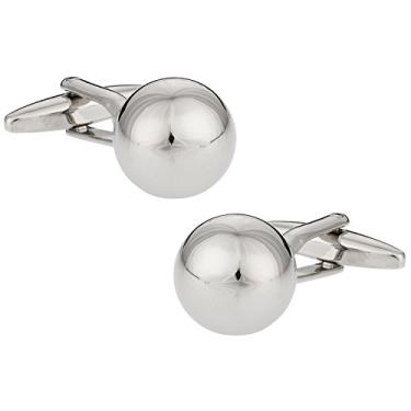 Imagem de Abotoaduras prateadas com caixa de apresentação Cuff-Daddy