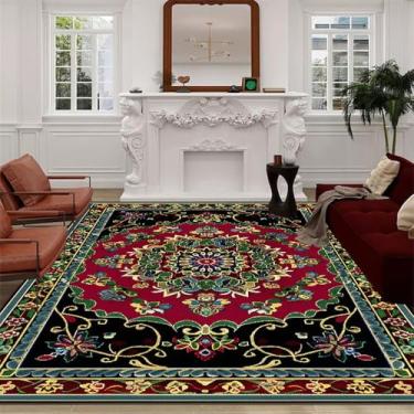 Imagem de Tapete de luxo grande para sala de estar, sofá retrô de tamanho grande, tapetes de área, quarto, vestiário, lavável, DT, 5069, flanela, 6.200 x 300 cm, 78,7 x 118 pol.